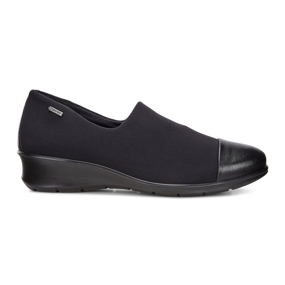 Womens Dress Shoes - ECCO Felicia Gtx Slip On - Black - 8537DLIAW